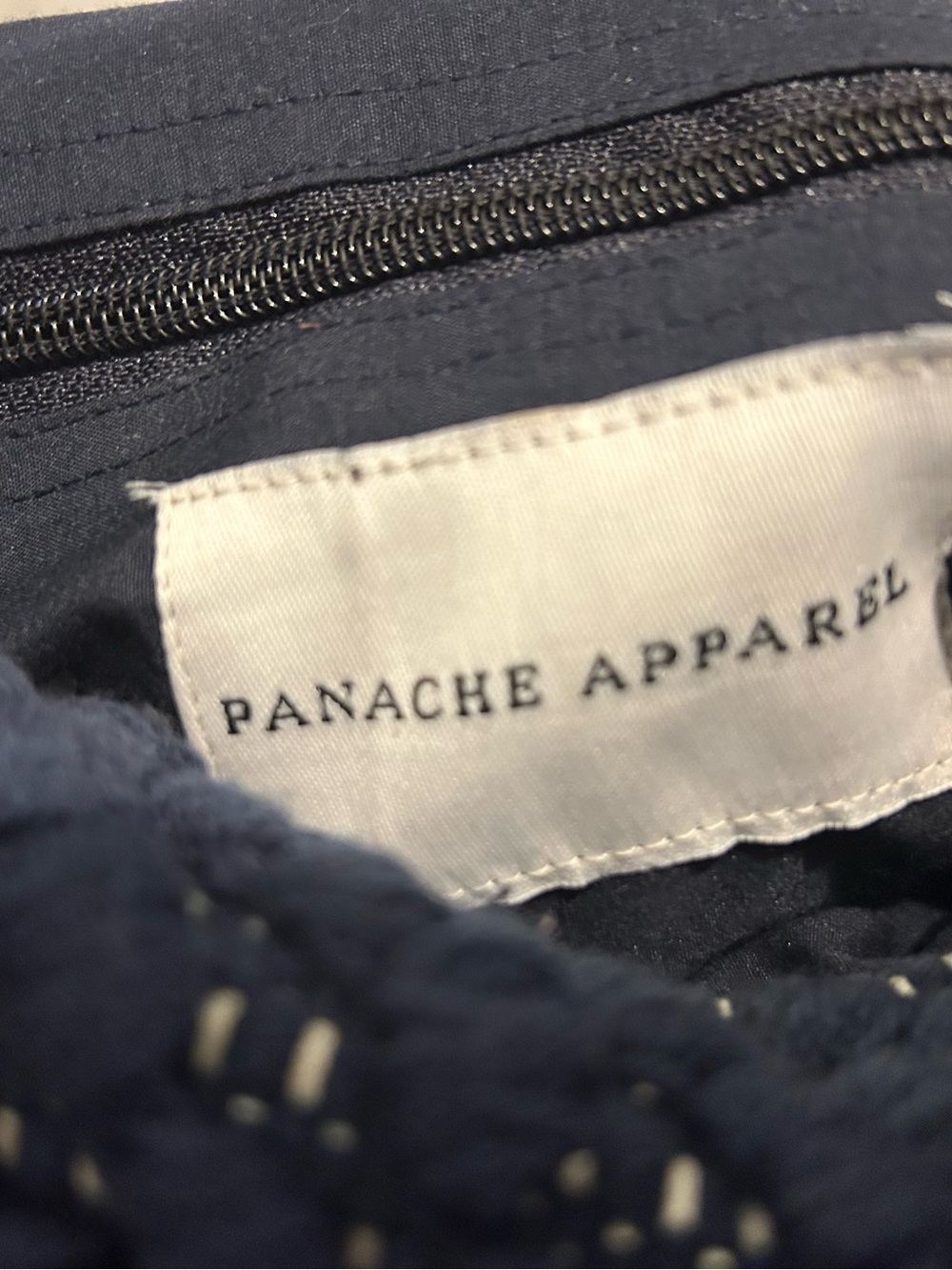 Panache Apparel Navy Diamond Pattern quilted Backpack - Picture 4 of 5